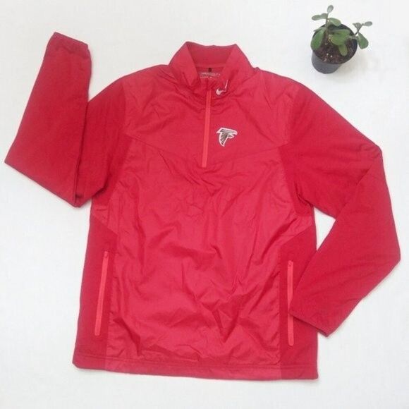 NIKE Golf 1/4 Zip Pullover Shield Windwear Jacket Funnel Neck Atlanta Falcons S - Picture 1 of 8
